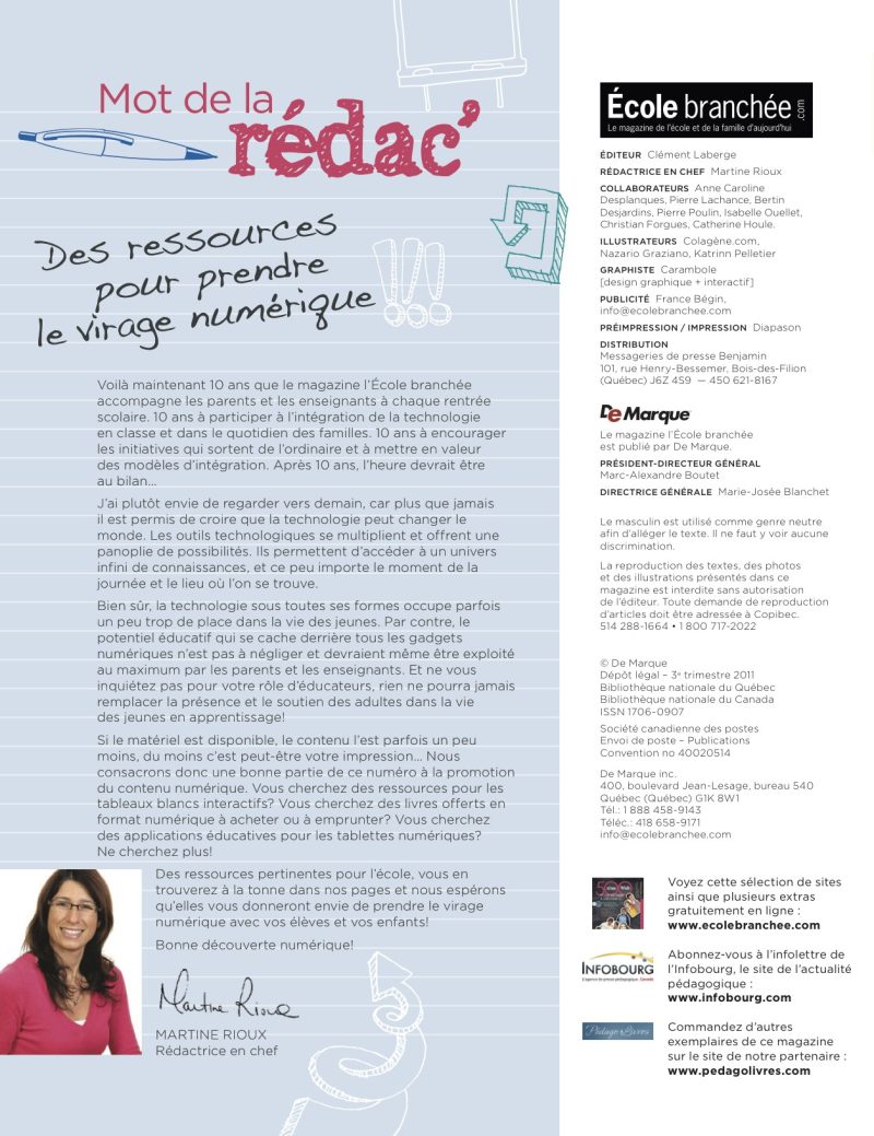 Mot de la rédaction