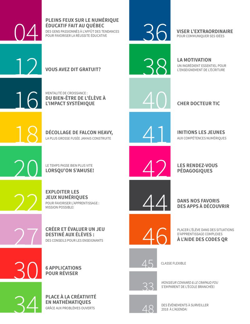 Le numérique éducatif fait au Québec - Printemps 2018 (V20N3) – Image 2